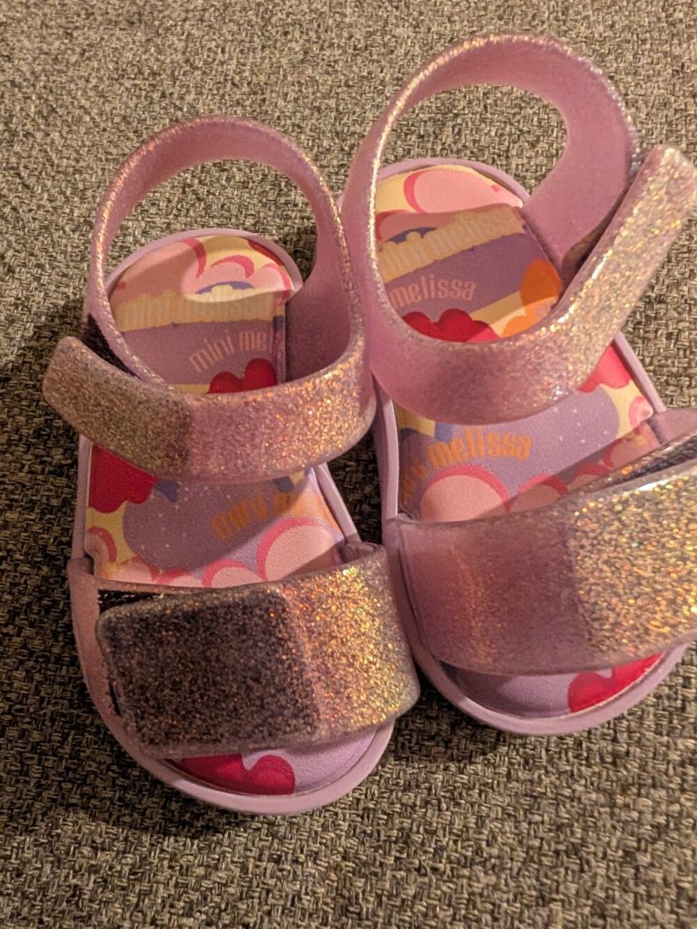Mini Melissa Jump Print Sandals NWOB size 5 toddler